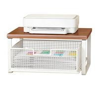 Support d'imprimante ultra fonctionnel avec panier de rangement, salle de | Table d'imprimante de bureau avec plateau pour plan de travail de cuisine, salle de bricolage, machine à café, grille-pain