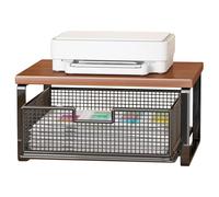 Support d'imprimante ultra fonctionnel avec panier de rangement, salle de | Table d'imprimante de bureau avec plateau pour plan de travail de cuisine, salle de bricolage, machine à café, grille-pain