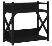 Support d'imprimante - vidaXL - 2 niveaux - Bois stratifié - Métal - Noir 40x20x40 cm Noir