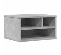 vidaXL Support d'imprimante gris béton 40x32x22,5 cm bois d'ingénierie avec rangement