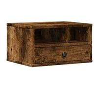 Support d'imprimante - vidaXL - Chêne fumé - Bois d'ingénierie - 40x32x22,5 cm - Multifonctionnel Marron