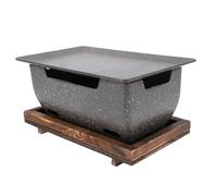 Support D'isolation en Bois pour Barbecue, Poêle de Cuisson pour Ménage de Taille S, Excellente efficacité Thermique, Hébergement de Grillades varié