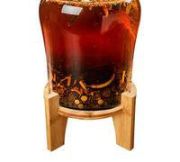 Support distributeur - Base ronde en bois 18 cm 20 cm | Support de support | Distributeur de boissons stable et surélevé pour verres à boissons, eau, jus, thé, événements et utilisation