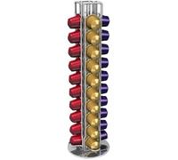 Support Dosettes Rotatif en Hauteur Compatible pour 40 capsules Nespresso Présentoir et Distributeur Rangement de PorteCapsul [W220]