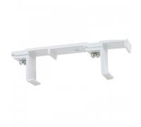 Support double de tringle à rideau - aluminium - Duralac - Blanc Boulet