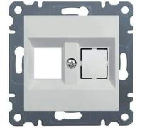 Support Double Keystone Jack - HAGER - Lumina2 - Blanc Polaire - Montage Vertical et Horizontal - 1 Unité