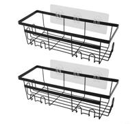 Support Douche Métal 2PCS Drainage Rapide Support Douche Métal | Métal pour robuste, fond ajouré, évacuation eau rapide, pas de moisissure, durable