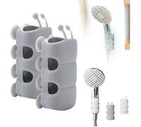 Support Douchette Ventouse 4 Pièces Sans Perçage Porte Pommeau Douche Réglable Repositionnable Salle de Bain
