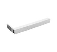 Support en Acier Inoxydable Argenté de L pour Verre de 9,3x3,4 Pouces | Fixation Murale pour Panneaux de Verre sans Cadre 8-10mm, Surface Polie Lisse, Rénovation Salle de Bain