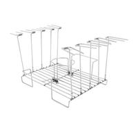 Support en Acier Inoxydable pour Cuisses de Poulet | Cuisson sans Surveillance, Surface Lisse, Plateau Récupérateur, pour Gril à Charbon, Camping et Cuisson Uniforme