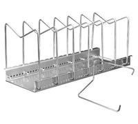 Support en acier inoxydable pour planches à découper, avec 7 compartiments