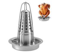 Support en acier inoxydable pour poulet, grill pour poulet avec plateau