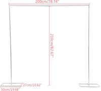 Support en arc pour ballons, structure en fer robuste, facilement adaptable, BLANC, L