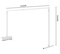 Support en arc pour mariage, hauteur réglable, structure robuste en fer, BLANC, L