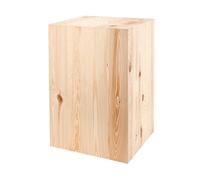 Support En Bois Pour Objets Décoratifs, Colonne Décorative Rustique Vintage À Personnaliser, Socle Stable Et Durable, À Peindre Ou Vernir Selon Vos Envies, Bois Naturel, 80x40x40 Cm