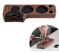 Support en bois pour tamper, de 51 à 58 mm, universel pour accessoires d'espresso
