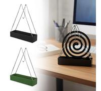 Support en fer pour spirales anti-moustiques avec plateau, brûleur d'encens en spirale, support d'encens répulsif pour la maison, la chambre et la terrasse F