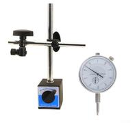 Support en métal pour indicateur de cadran avec base magnétique et réglage fin pour jauge de 0 à 10 mm, adapté pour une mesure et des tests précis (1 lot)