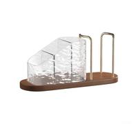 Support en métal pour station de café 28,5 cm | Étagère de rangement multi-compartiments pour tasses à café, sachets de thé, sachets de sucre, serviettes et accessoires de