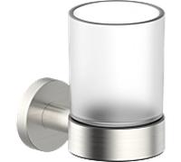 Support en verre Bravat Varuna 778280, à coller ou à visser, finition inox