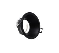 Support Encastrable Spot Rond Noir Mat pour Ampoule GU10 - SILAMP
