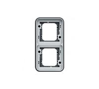 Support encastré double vertical Cubyko - composable - IP55 - gris