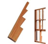 Support et cale en bois réglables Outil de Fixation en Bois avec 3 Hauteurs | Bâton de Support de Fenêtre 41,91 cm Pour Châssis Coulissant ou à Battant Aération du