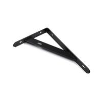 Support Etagere Support d'étagère en forme de L | 2 à 8 pièces, acier noir et blanc, 6 à 12 pouces, support mural à 90 degrés(6 Inch-Black)