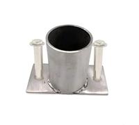 Support/Fixation poteau 100 90 80 70 60 50 40 30 25 MM Base De Poteau En Tube Rond - Base De Sabot Ronde Pour Terrasse Transformant Instantanément Les Pieds Des Rampes D'escalier(Dia 40mm)