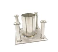 Support/Fixation poteau 100 90 80 70 60 50 40 30 25 MM Base De Poteau En Tube Rond - Base De Sabot Ronde Pour Terrasse Transformant Instantanément Les Pieds Des Rampes D'escalier(Dia 60mm)
