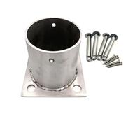 Support/Fixation poteau Support De Poteau Ronde En Acier Inoxydable 304, Ancrage Pour Sol Béton/Bois Extérieur, Kit De Support DIY Pour Boîte Aux Lettres, Pergola, Terrasse, Garde-Corps(Dia 70mm)