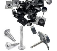 Support Fixation Tôle Ondulée100 PCS Kit de Fixation(Gris foncé) | Entretoises et Vis Tole Ondulée Pour Toiture Fixation Pour Tous Les Types de Plaques Ondulées