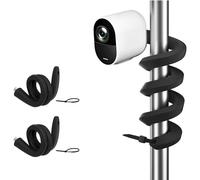 Support Flexible Universel Compatible Avec L'eufycam 1/2/2c/2c Pro/3/3c/E/S3 Pro,Arlo Pro 4/Pro 3/Pro 2/Ultra/Ultra 2/Essential 2(Xl),Reolink Argus 2,(Noir,2pcs)