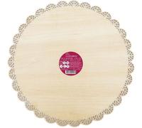 Support gâteau SCRAPCOOKING rond dentelle bois 29cm