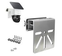 Support Gouttière Caméra Extérieur en Acier Inoxydable Anti-Rouille, Installation sans Perçage pour Eufy SoloCam S340 E30 Tapo C425, Support Caméra Solaire Universel avec Vis 1/4", Maintien Stable