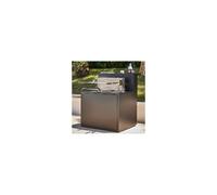Support Gril Forge Adour Acier fermé 66 noir avec comptoir bar