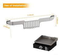 Support Grille Acier 30x5cm Anti-Débordement Support Grille Acier | Acier inoxydable grade alimentaire, résiste , 30x5x3cm, pour idéal rôtisseries, fours