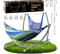 Support hamac 2 en 1 pour le jardin, gris, 250kg