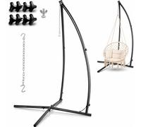 Support Hamac,Support Chaise Suspendue,Support pour Fauteuil Suspendu,Supports Pour Hamac,Support Hamac Chaise Avec Crochets,Réglable en Hauteur,pour tous Types Hamac,Charge Max 110 kg,pour Balcon