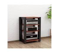 Support HiFi réglable - Support audio AV moderne à 4 niveaux pour lecteurs CD et disques - Solution de rangement élégante pour studio à domicile et salon - Design peu encombrant