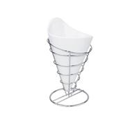 Support inox pour frites H 200 mm Olympia Blanc G