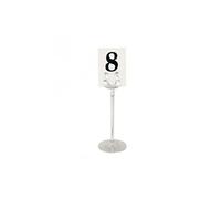 Olympia Support numéro de table 200mm, acier inoxydable, design à pince en fer à cheval, cartes numériques (GC086) vendues séparément, numéros de table pour pubs, cafés, restaurants et bistros, P343