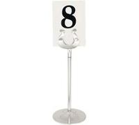 Olympia Support numéro de table 200mm, acier inoxydable, design à pince en fer à cheval, cartes numériques (GC086) vendues séparément, numéros de table pour pubs, cafés, restaurants et bistros, P343
