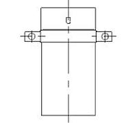 Support intermédiaire Bertrams Ewr-d 21ZSH-D150 150 x 1930 mm, avec bague de retenue
