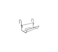 Support Jardinière Crochet Fer Rond Anthracite - 35x14 Cm - Acier Époxy