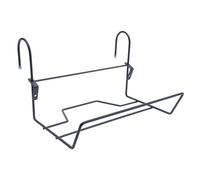 Support jardinière crochet fer rond anthracite - 35x18 cm - Acier époxy