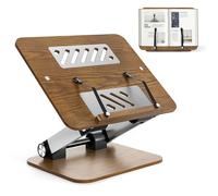 Support Livre Ouvert, Bois Réglable 360° Pupitre de Lecture, Pliable Porte Livre de Cuisine, Repose Livre,pupitre de lecture