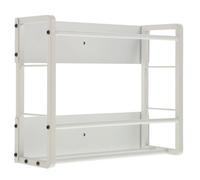 Support Magnétique Mural pour Moufles et Masques en Métal Blanc | Double Tige Élargie, Finition Lisse sans Bavure, Stabilité Aimantée, Cuisine et Laboratoire