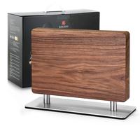 Support magnétique pour couteaux de cuisine, en bois de noyer, double face