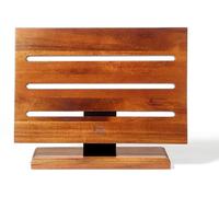 Support magnétique pour couteaux, en bois d'acacia, double face, pour 10 couteaux